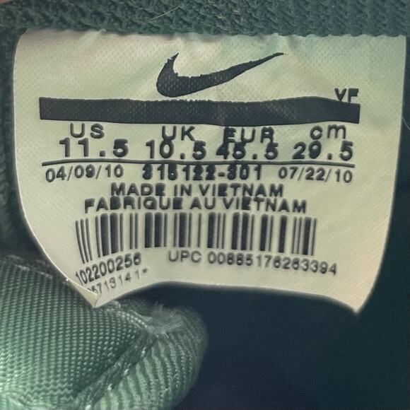 Nike Air Force 1 Low '07 Gorge Patent Leather Green Mens Size 11.5 #315122-301 - Picture 8 of 9